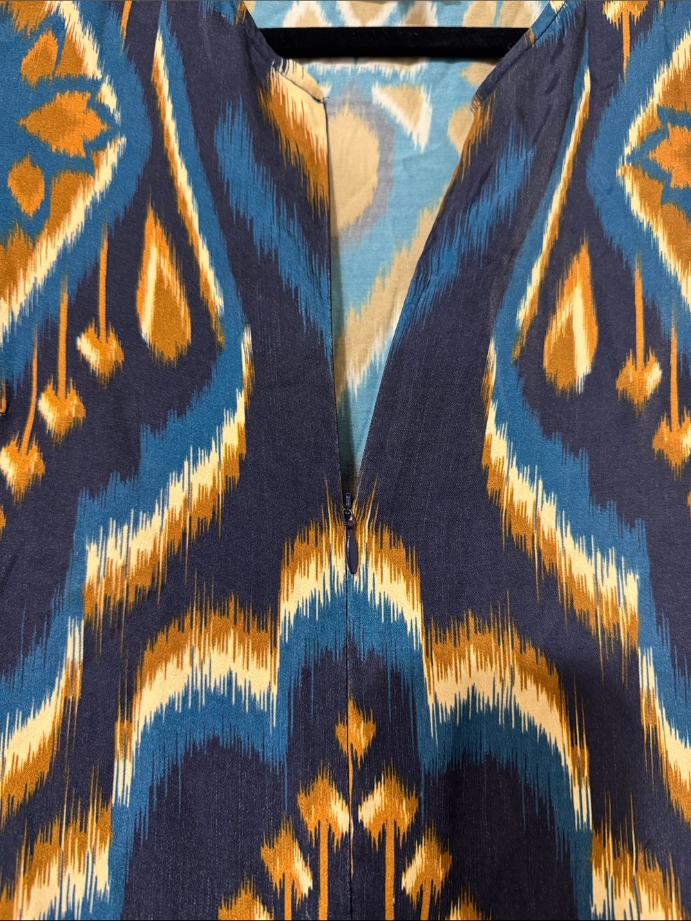 Blue Pineapple Ikat Lenzing™ Ecovero™ Viscose Maxi Dress - Picture 4 of 6